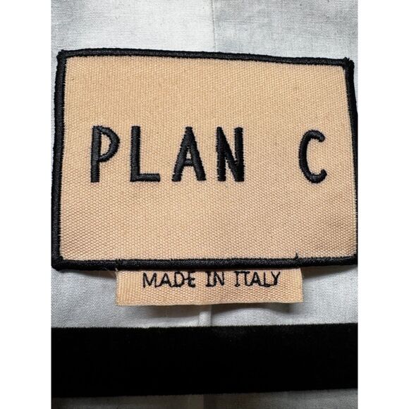 PLAN C Wool/Cotton Three Button Blazer, Melange Blk/Wht, Sz IT 40 - Picture 10 of 13